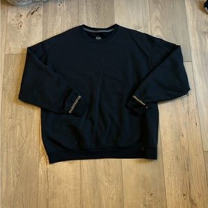 Black Fruit of the Loom Crewneck with Custom Rainbow Embroidery